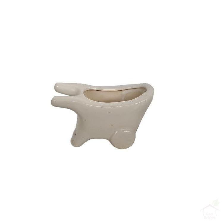 5.25" Cart Ceramic Pot-Pots-Root Bridges