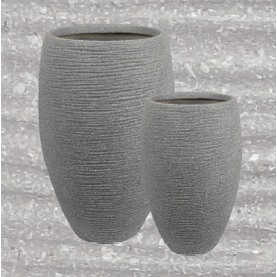 Pots 15.7-22" Rib High FRP Pot (Grey)