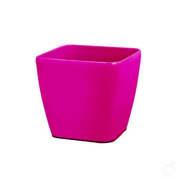 Pots Pink 5.5" Siena Square Plastic Planter