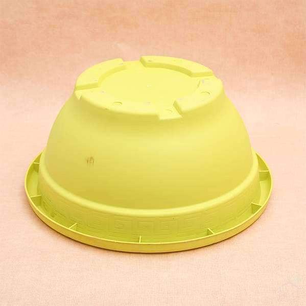 17.7" Lime Bowl Round Plastic Pot-Pots-Root Bridges