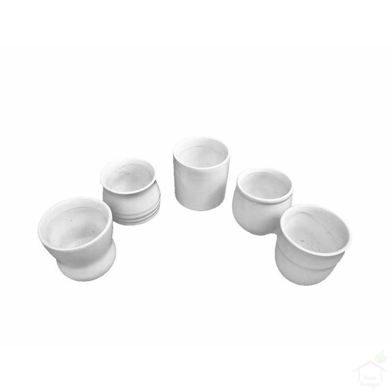 Pots 2.5" White Ceramic Succulent Pots (Pack of 3)