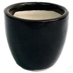 Pots Black 3.5" Mini Round Ceramic Pot