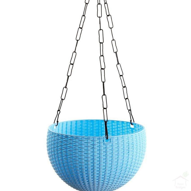8" Weave Hanging Basket Pot-Pots-Root Bridges