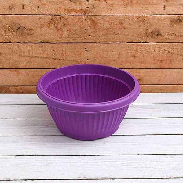 12" Purple Bello Bowl Plastic Pot-Pots-Root Bridges