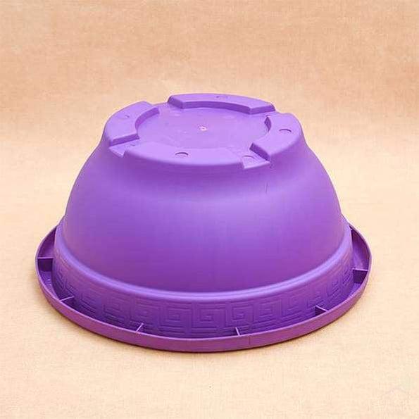 17.7" Purple Bowl Round Plastic Pot-Pots-Root Bridges