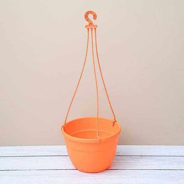 7.1" Orange Corsica Hanging Basket-Pots-Root Bridges