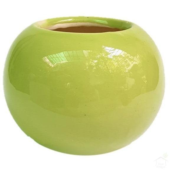 Pots Green 6" Round Ball Ceramic Pot