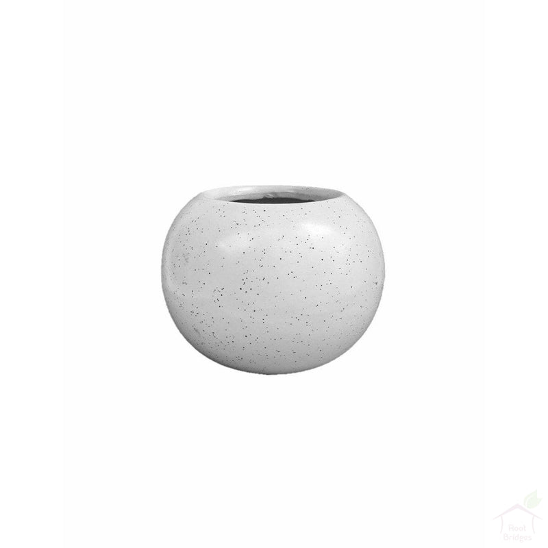 Pots White 6" Round Ball Ceramic Pot