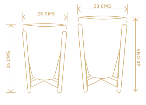 Dimensions - Love Bite - Ceramic Pots - Root Bridges - Nursery