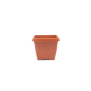 8" Brown Bello Square Pot-Pots-Root Bridges