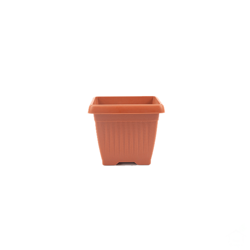 8" Brown Bello Square Pot-Pots-Root Bridges