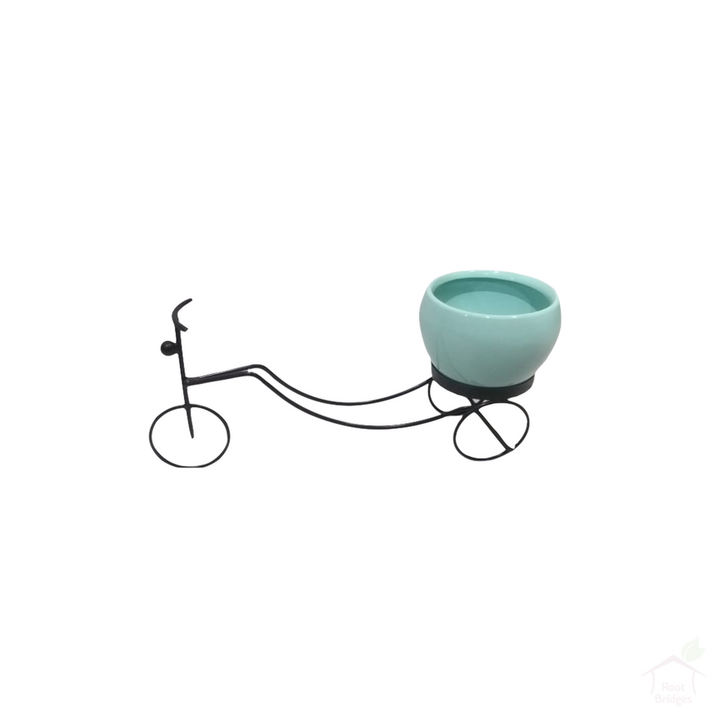 3" Cycle Metal Planter with Stand-Pots-Root Bridges