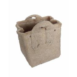 4" Jute Bag Pot with Handle - Pots - Root Bridges | Buy Plants Online