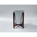 Pots Medium / White 9.8"-11" Love Bite Tall Ceramic Pots with Wooden Stands