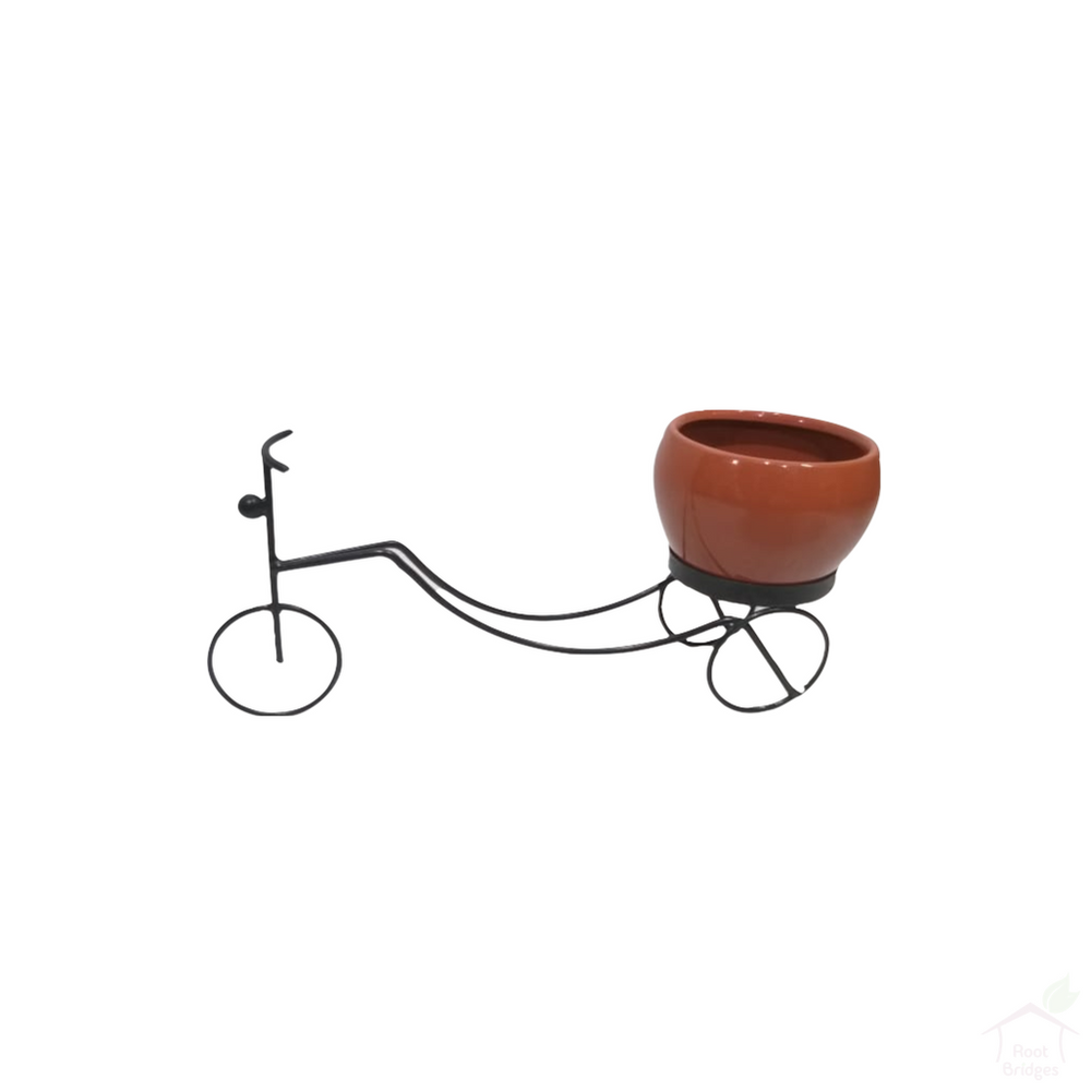 3" Cycle Metal Planter with Stand-Pots-Root Bridges
